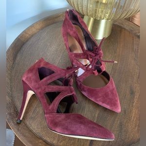 Like new (worn only once!) Saks Fifth Avenue suede Heels